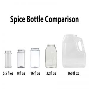 Empty Stove Size Bottle  53-485 8.4 fl/oz Spice Jar